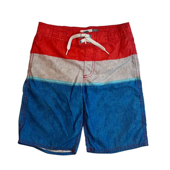 Old Navy Swim Trunks Boys Medium 8 Boardshorts Boho Beach Swimwear Swimsuit - Picture 12 of 13